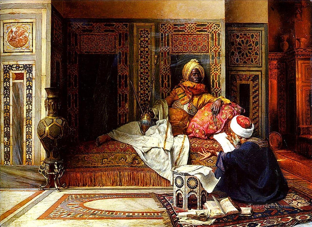 The news of Sudan 1885 Ludwig Deutsch Orientalism Oil Paintings